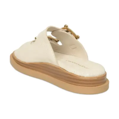 Mammamia D26Yt-1780 Günlük Krem Kadın Terlik - 4