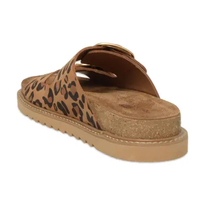 Mammamia D26Yt-1845 Günlük Leopar Kadın Terlik - 4