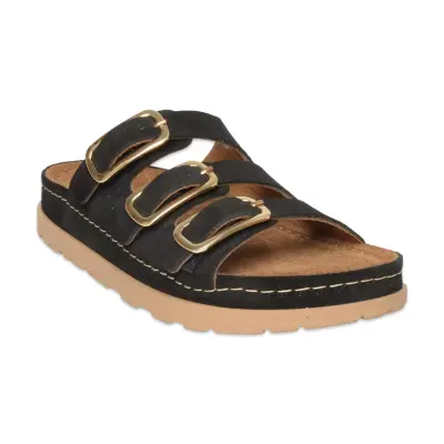 Mammamia D26Yt-1865 Günlük Siyah Kadın Terlik 