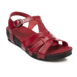 Muya 31116 Z Arizona Casual Günlük Kırmızı Kadın Sandalet - 1