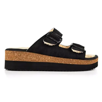 Muya 34904 Bellatrix Çift Bant Siyah Kadın Terlik - Muya (1)