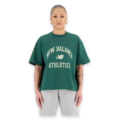 New Balance Wnt1402 Nb Lifestyle Women T Yeşil Kadın T-Shirt - 1