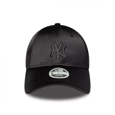 New Era Wmns Satin Rhinestone 9Forty Neyyan Cap Siyah Kadın Şapka - 3
