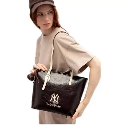 New York Yankees Mlb_003 26X27X12 Kol Sı Kahverengi Kadın Çanta 