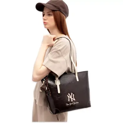 New York Yankees Mlb_003 26X27X12 Kol Sı Kahverengi Kadın Çanta - New York Yankees (1)