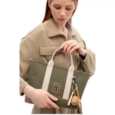 New York Yankees Mlb_009 22X26X12 Çapraz Haki Kadın Çanta 