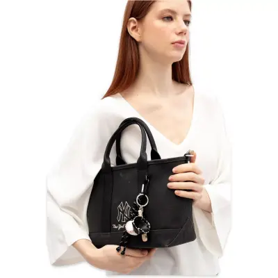 New York Yankees Mlb_009 22X26X12 Çapraz Siyah Kadın Çanta - 2