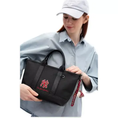 New York Yankees Mlb_009 22X26X12 Çapraz Siyah-Kırmızı Kadın Çanta 