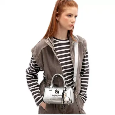 New York Yankees Mlb_013 13X21X8 El Gümüş Kadın Çanta - 2