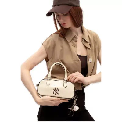 New York Yankees Mlb_023 11X17X7 El Bej Kadın Çanta 