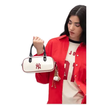 New York Yankees Mlb_023 11X17X7 El Beyaz Kadın Çanta - 1