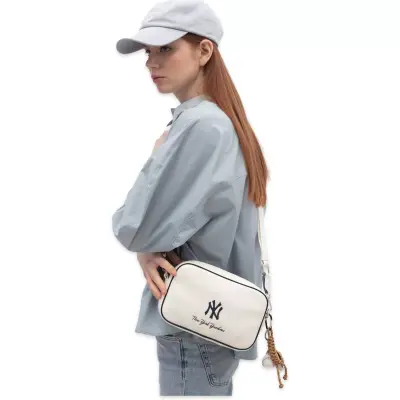 New York Yankees Mlb_030 15X21X7 Kol Beyaz Kadın Çanta 