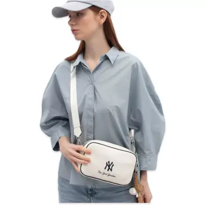 New York Yankees Mlb_030 15X21X7 Kol Beyaz Kadın Çanta - New York Yankees (1)