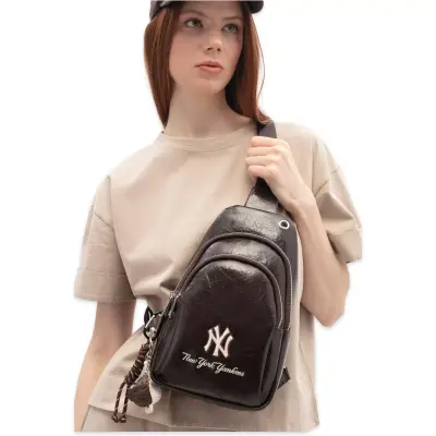 New York Yankees Mlb_033 29X18X6 Çapraz Kahverengi Kadın Çanta 