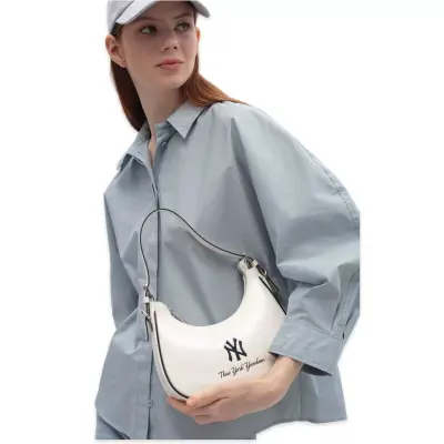 New York Yankees Mlb_036 17X20X7 Kol Beyaz Kadın Çanta - 1