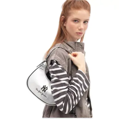 New York Yankees Mlb_036 17X20X7 Kol Gümüş Kadın Çanta 