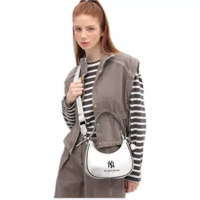 New York Yankees Mlb_036 17X20X7 Kol Gümüş Kadın Çanta - New York Yankees (1)