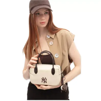 New York Yankees Mlb_038 15X21X9 El Bej Kadın Çanta - New York Yankees (1)