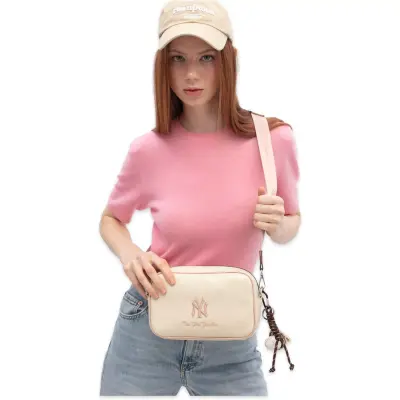 New York Yankees Mlb_038 15X21X9 El Bej Kadın Çanta 