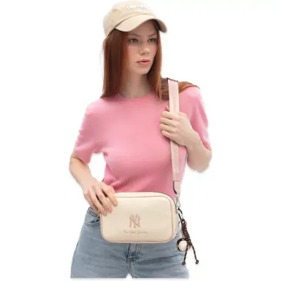 New York Yankees Mlb_038 15X21X9 El Bej Kadın Çanta - New York Yankees (1)