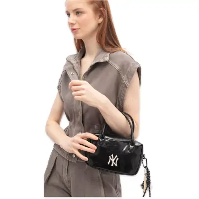 New York Yankees Mlb_038 15X21X9 El Siyah Kadın Çanta 