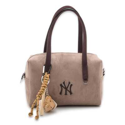 New York Yankees Mlb_045 14X21X9 El Bej Kadın Çanta - New York Yankees