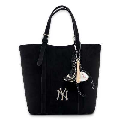 New York Yankees Mlb_053 23X29X9 El Siyah Kadın Çanta - New York Yankees