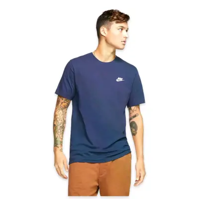 Nike Ar4997 Sportswear Club Lacivert Erkek T-Shirt 