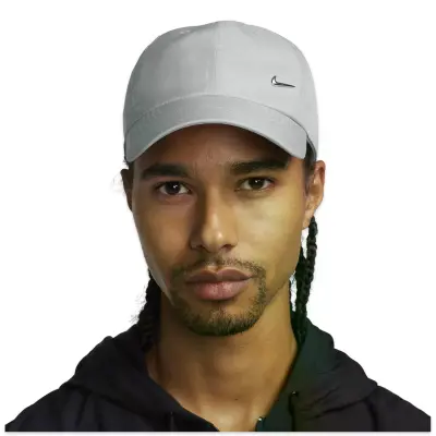 Nike Fb5372 Dri-Fit Club Unstructured Metal Swoosh Cap Gri Unisex Şapka 