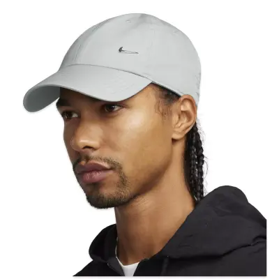 Nike Fb5372 Dri-Fit Club Unstructured Metal Swoosh Cap Gri Unisex Şapka - Nike (1)