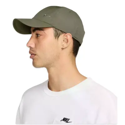 Nike Fb5372 Dri-Fit Club Unstructured Metal Swoosh Cap Haki Unisex Şapka - Nike (1)