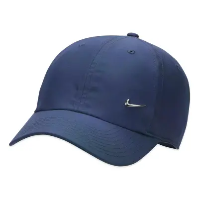 Nike Fb5372 Dri-Fit Club Unstructured Metal Swoosh Cap Lacivert Unisex Şapka - 1