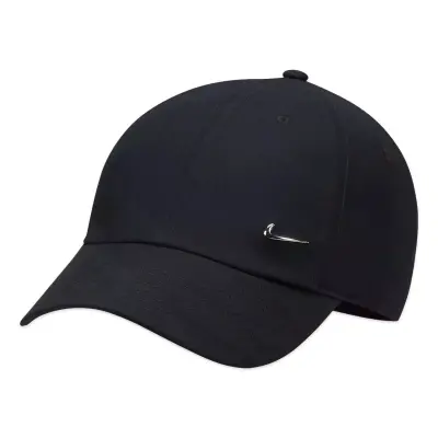 Nike Fb5372 Dri-Fit Club Unstructured Metal Swoosh Cap Siyah Unisex Şapka 