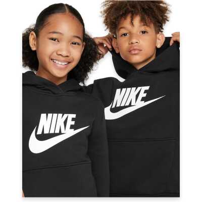 Nike Fd2988 Sportswear Club Fleece Kids Hoodie Siyah Unisex Sweatshirt - 3
