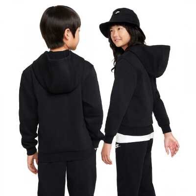 Nike Fd3000 Nike Sportswear Club Fleece Pullover Kids Hoodie Siyah Çocuk Sweatshirt - Nike (1)