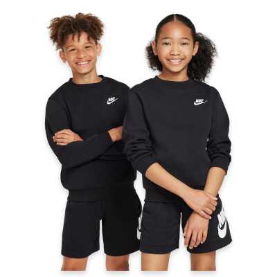 Nike Fd3006 Nike Sportswear Club Fleece Kids Sweat Siyah Unisex Sweatshirt - Nike