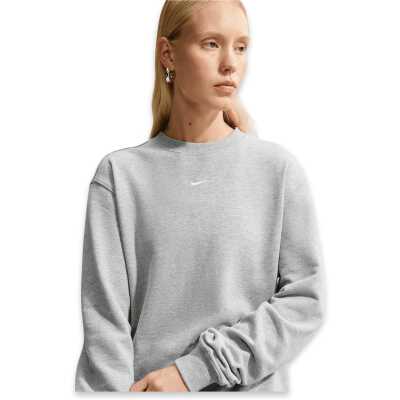 Nike Im8112 Nike Studio Fleece Lightweight Crew-Neck Sweat Açık Gri Kadın Sweatshirt - Nike