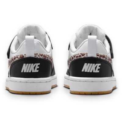 Nike Ir0564 Nike Court Borough Low Siyah-Beyaz Kız Çocuk Spor Ayakkabı - 4