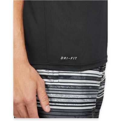 Nike Swim Nessa586 Hydroguard Solid Sleeve Siyah Erkek T-Shirt - 5