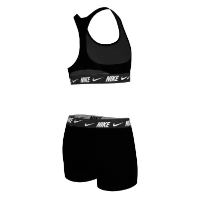 Nike Swim Nessg730 Logo Tape Racerback Bikini & S Takim Siyah Kadın Yüzme - Nike (1)