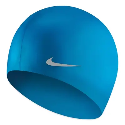 Nike Swim Tess0106 Youth Nike Solid Silicone Youth Cap Bone Mavi Unisex Spor Malzemeleri 