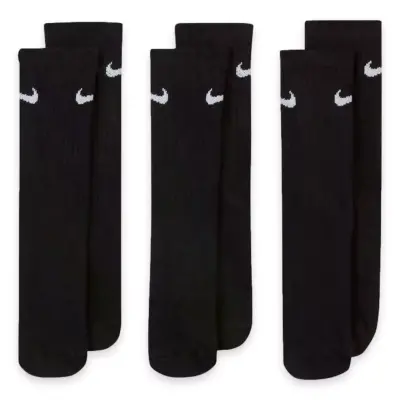 Nike Sx6842 Everyday Cushioned Crew Socks 3Lü Paket Siyah Unisex Çorap - 4