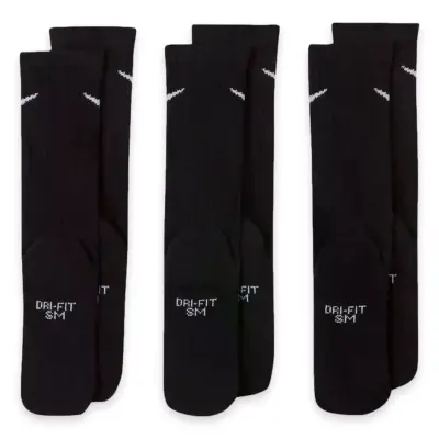 Nike Sx6842 Everyday Cushioned Crew Socks 3Lü Paket Siyah Unisex Çorap - 5