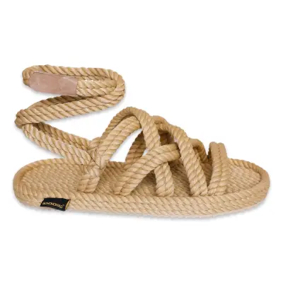 Nomadic Republic Roma Kauçuk Tabanlı Halat Bej Kadın Sandalet - 3