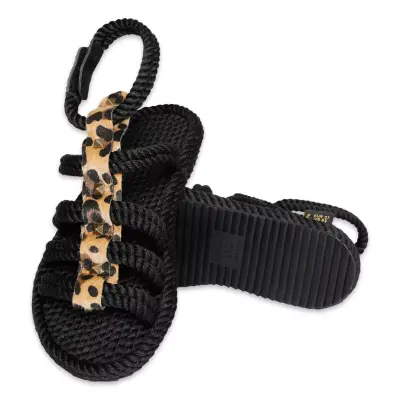 Nomadic Republic Serengeti Halat Siyah Kadın Sandalet - 4