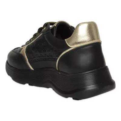 Oneair D26Ya-7085 Günlük Sneakers Siyah Kadın Spor Ayakkabı - 4