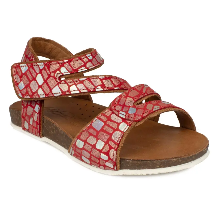 Piarmoni Msm Trend Sandals 2133 B Cırtlı Kırmızı Çocuk Sandalet - 1