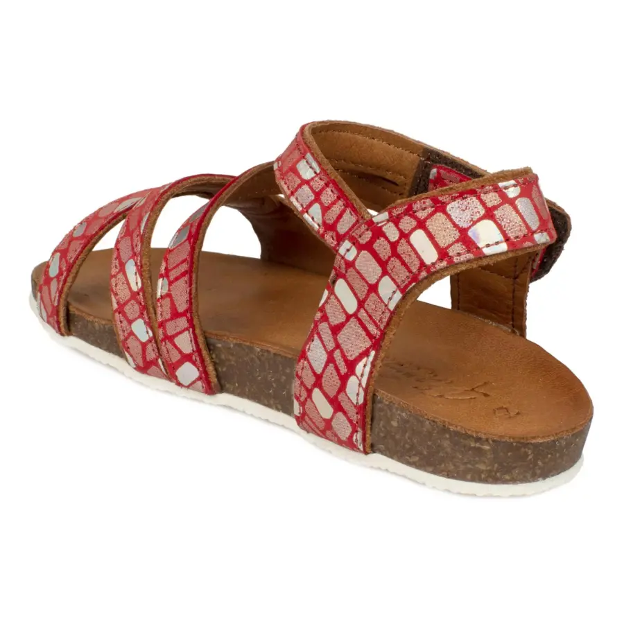 Piarmoni Msm Trend Sandals 2133 B Cırtlı Kırmızı Çocuk Sandalet - 4