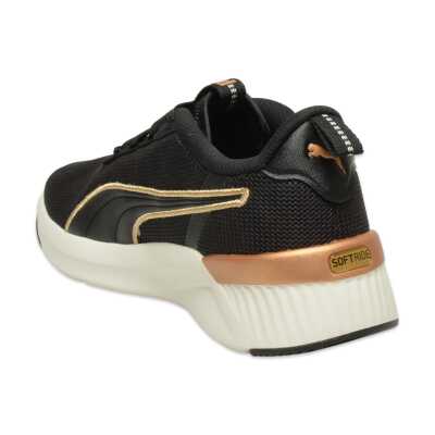 Puma 311955 Softride Harli Metallic Wns Koşu Sı Siyah-Sarı Kadın Spor Ayakkabı - 4