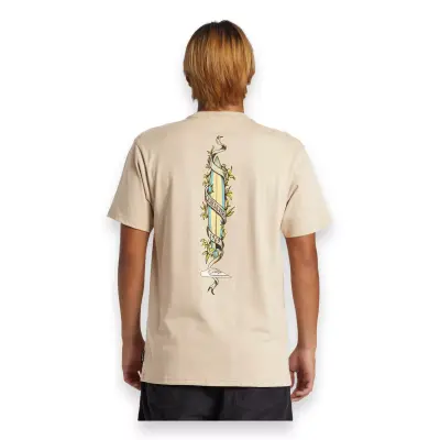 Quiksilver Aqyzt09563 Step Up Mor Bej Erkek T-Shirt - 3